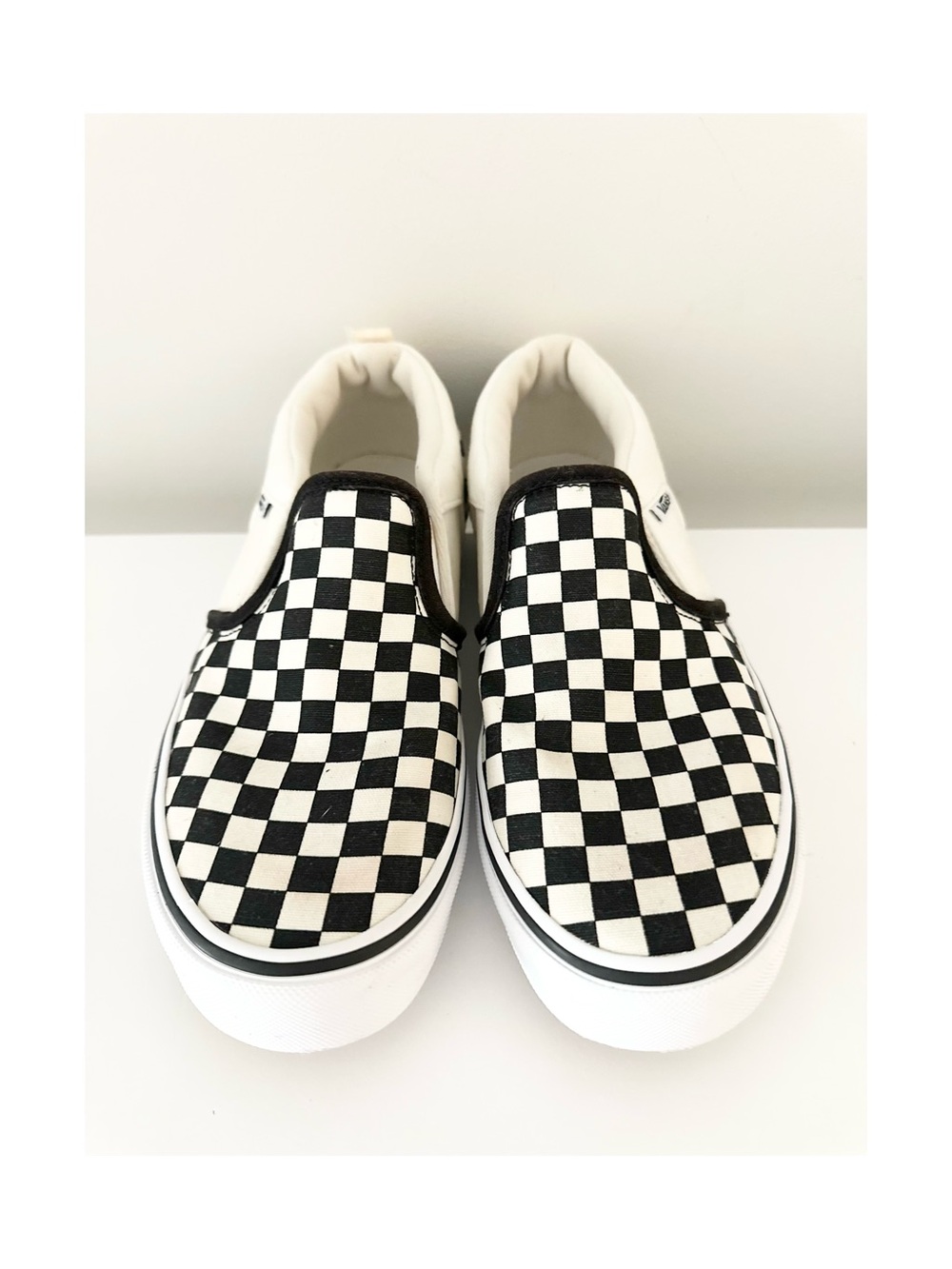 Vans Checkerboard Slip-On Sneakers - Black & White